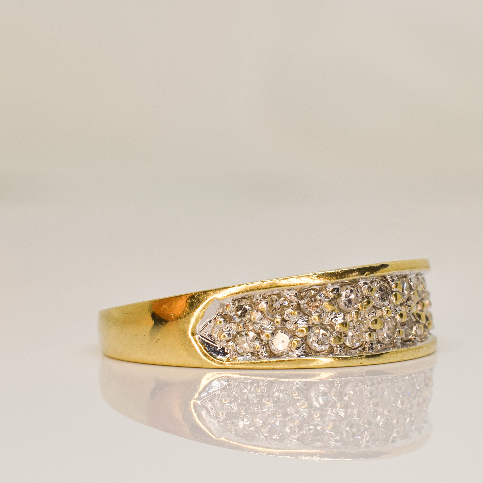 Wide Diamond Band