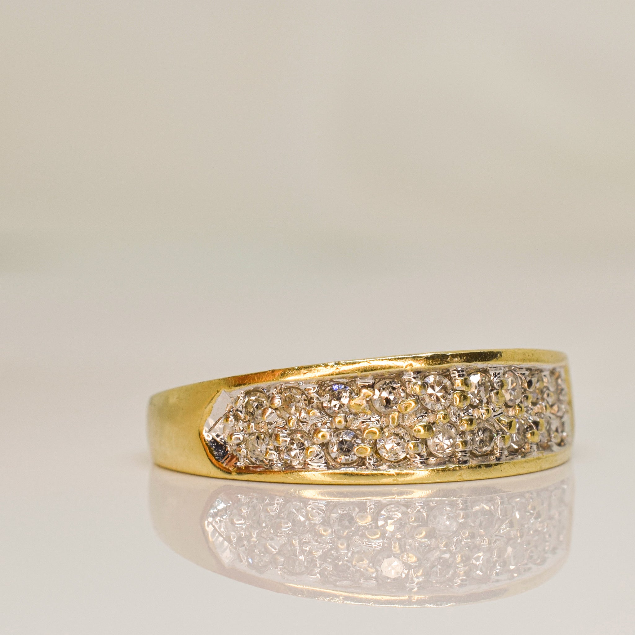 Wide Diamond Band