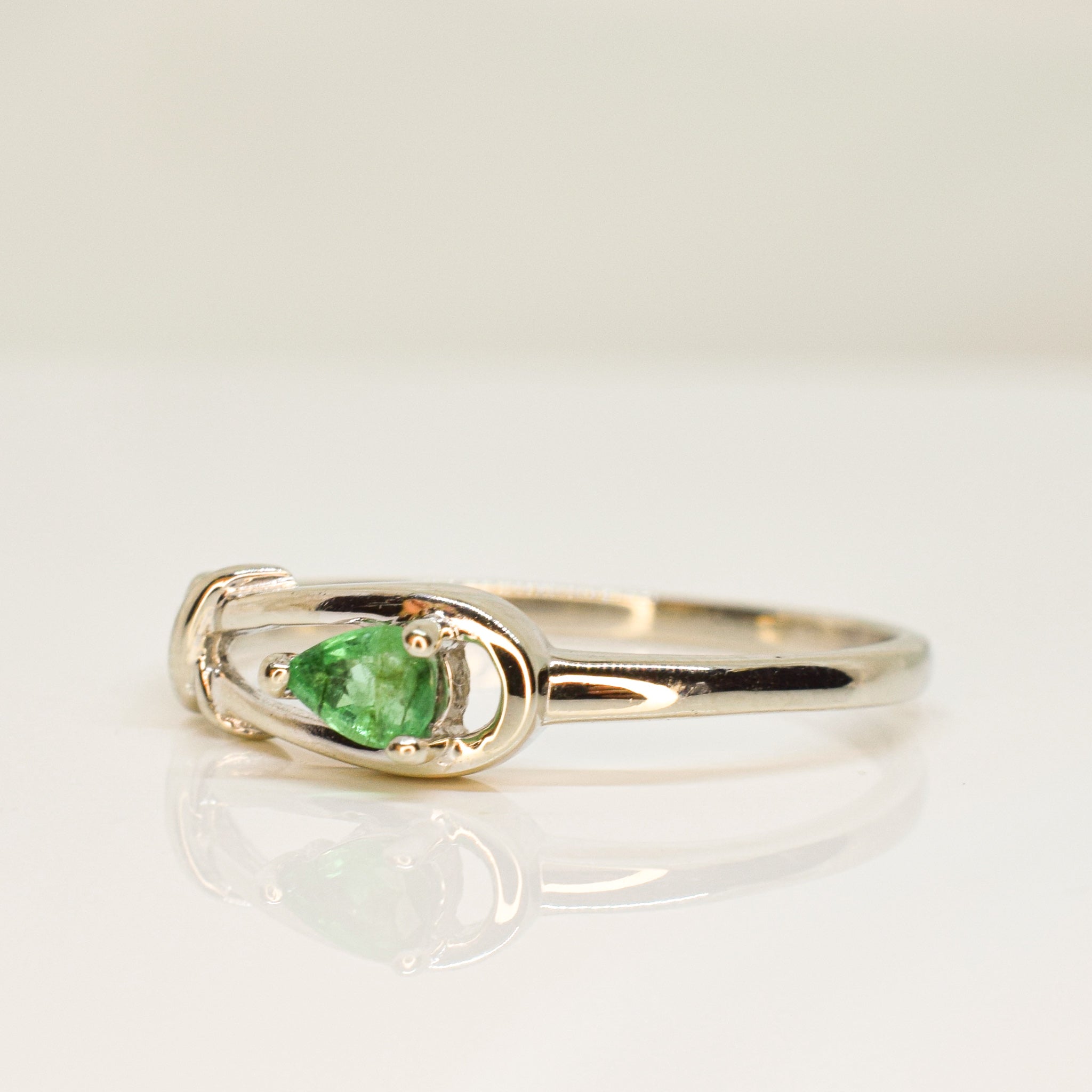 White Gold Emerald Ring