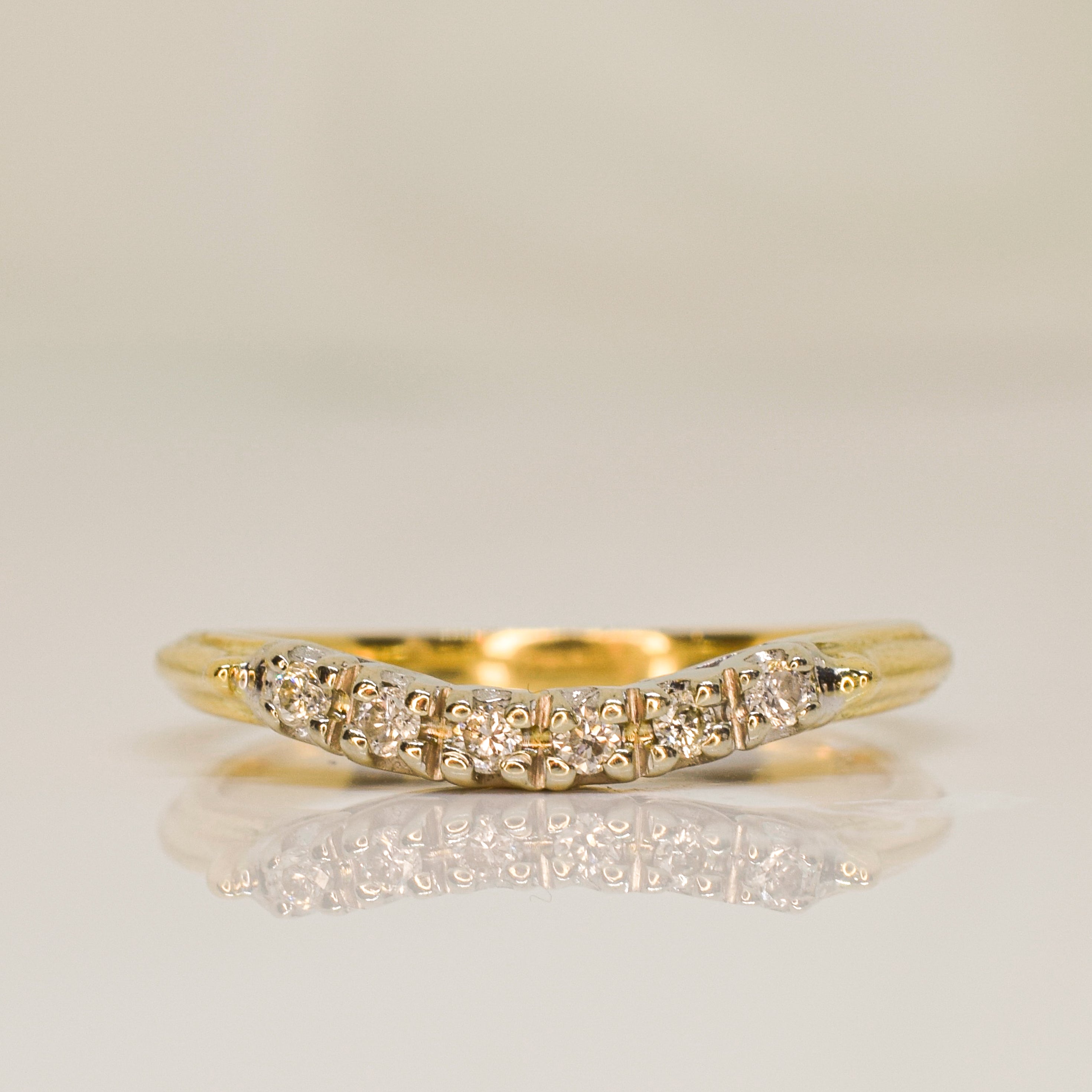 Curved Half Eternity Diamond Band