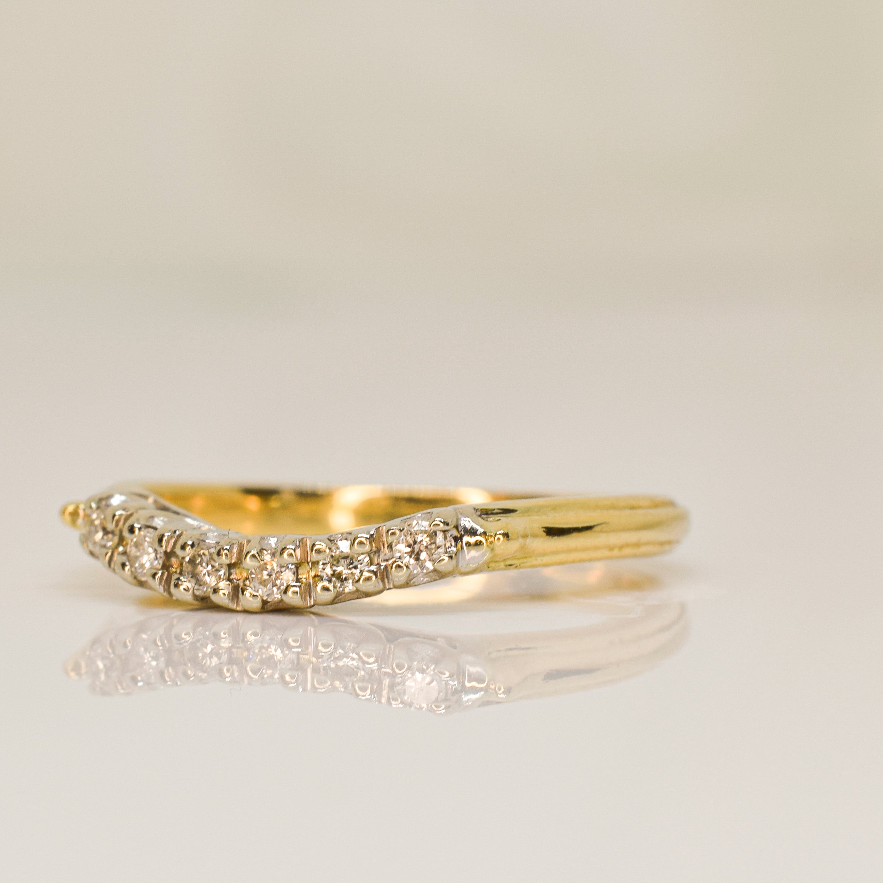 Curved Half Eternity Diamond Band