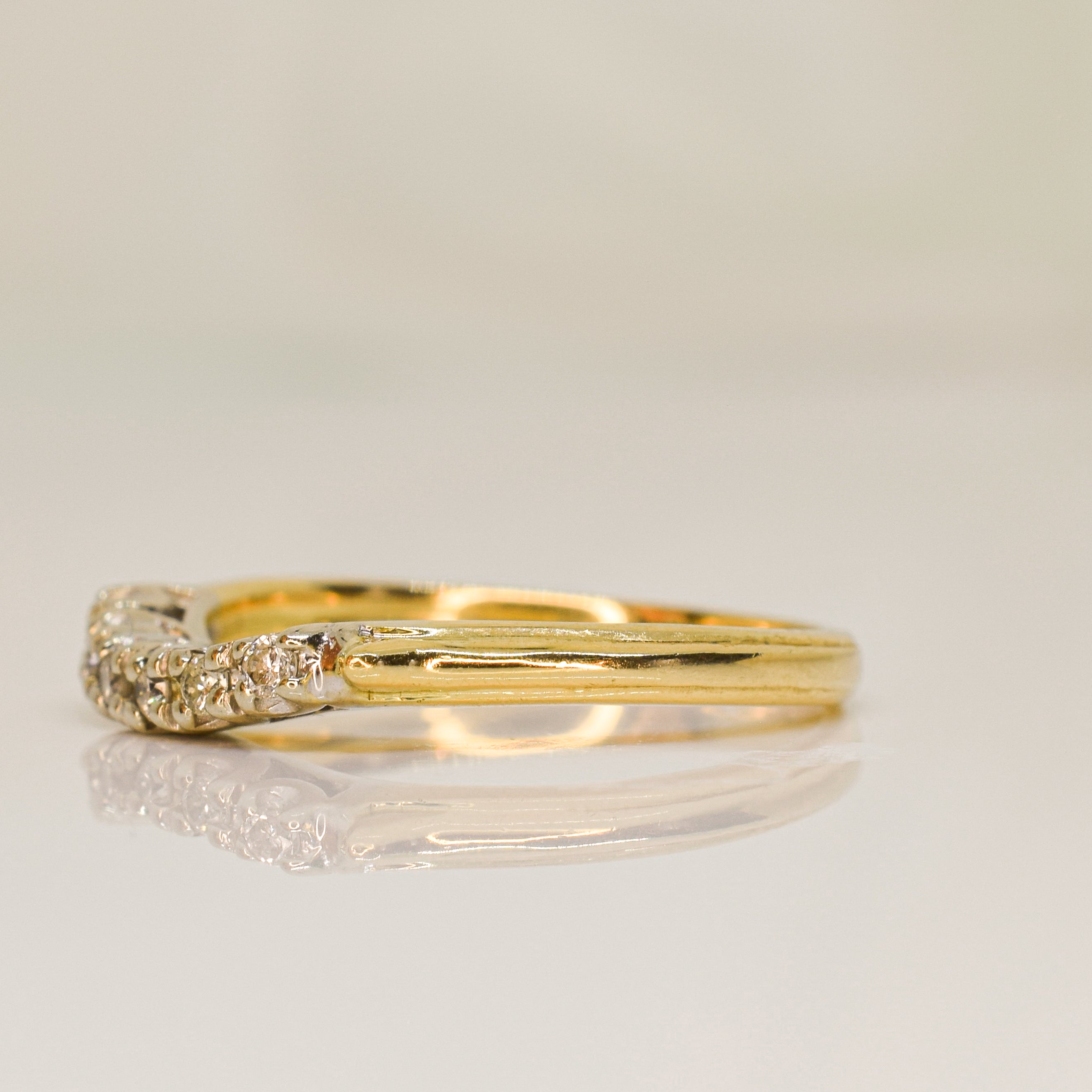 Curved Half Eternity Diamond Band