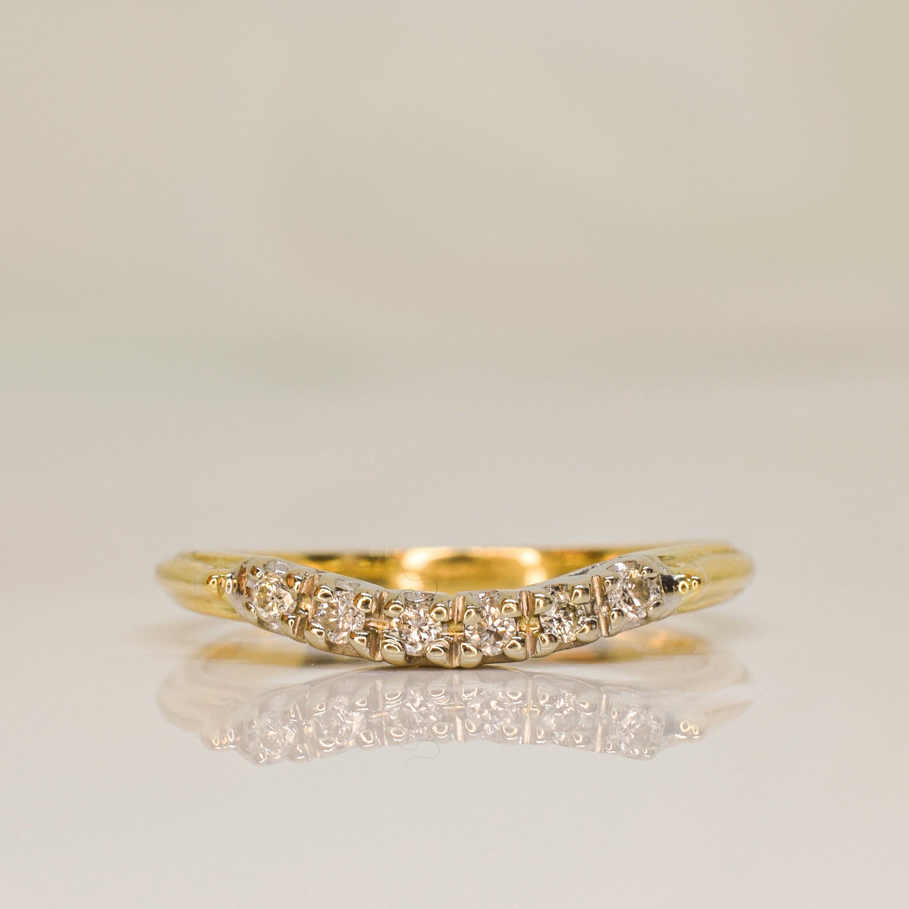 Curved Half Eternity Diamond Band