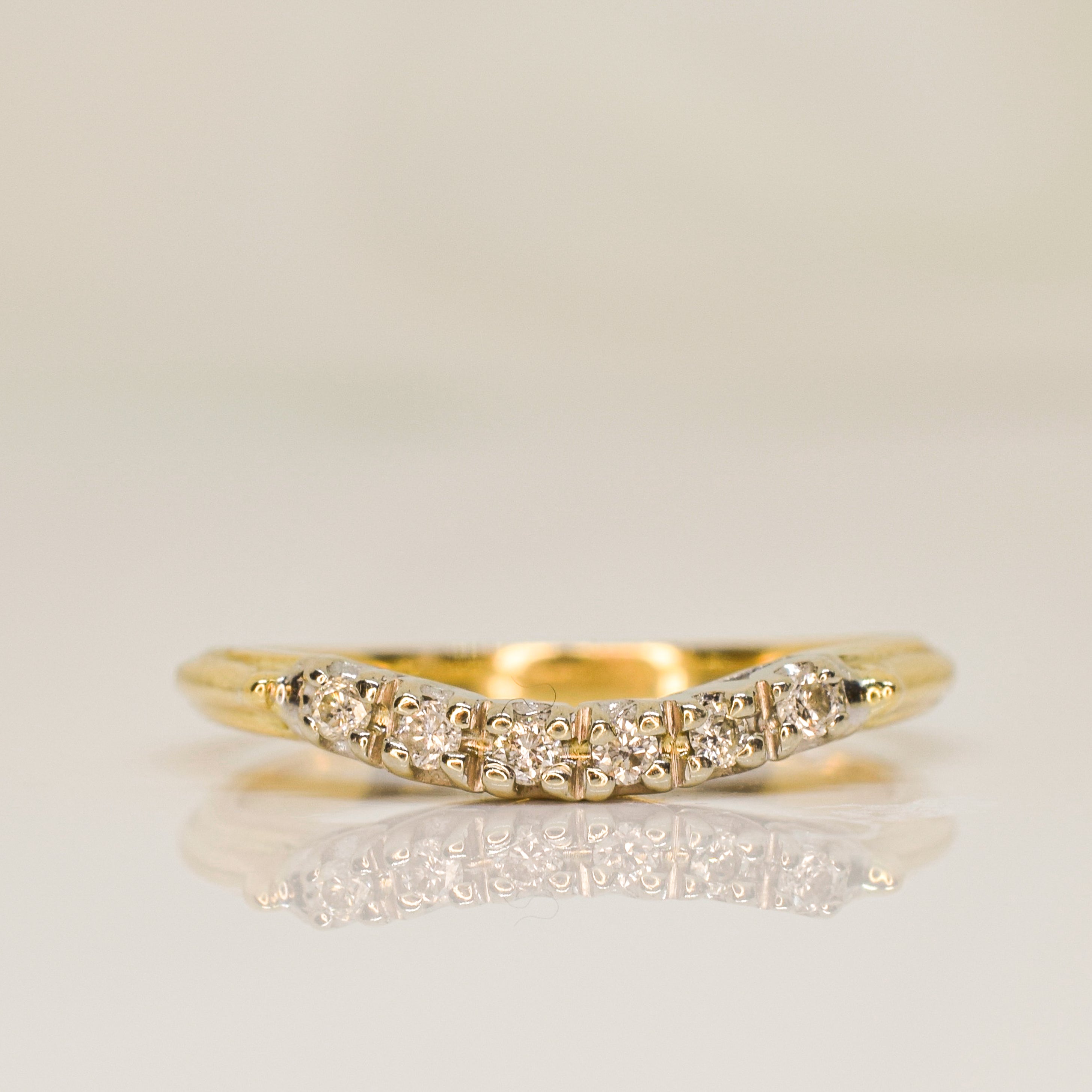 Curved Half Eternity Diamond Band