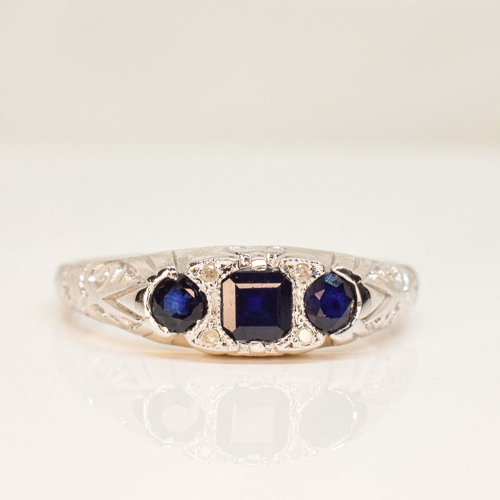 Sapphire Trinity Ring