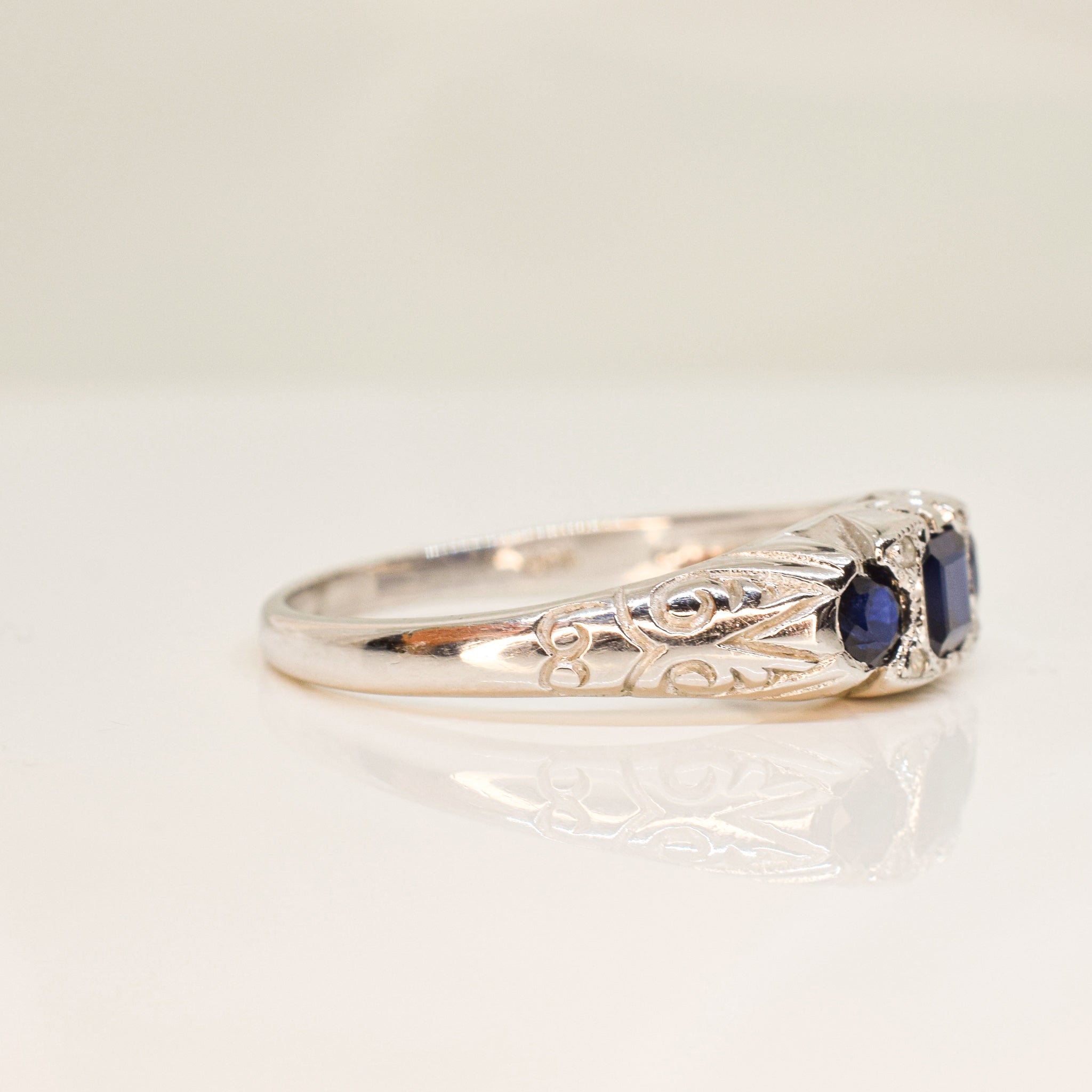 Sapphire Trinity Ring