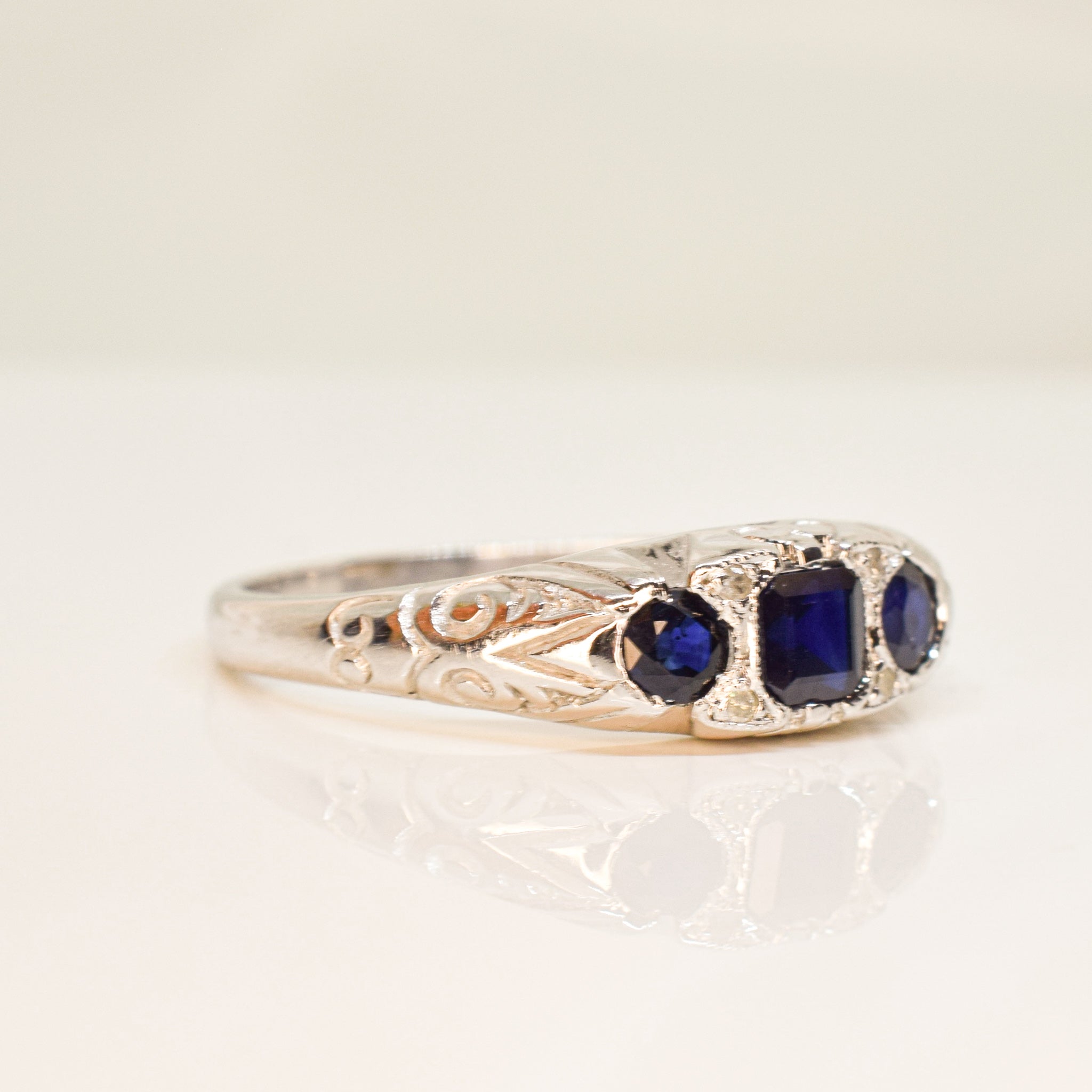 Sapphire Trinity Ring