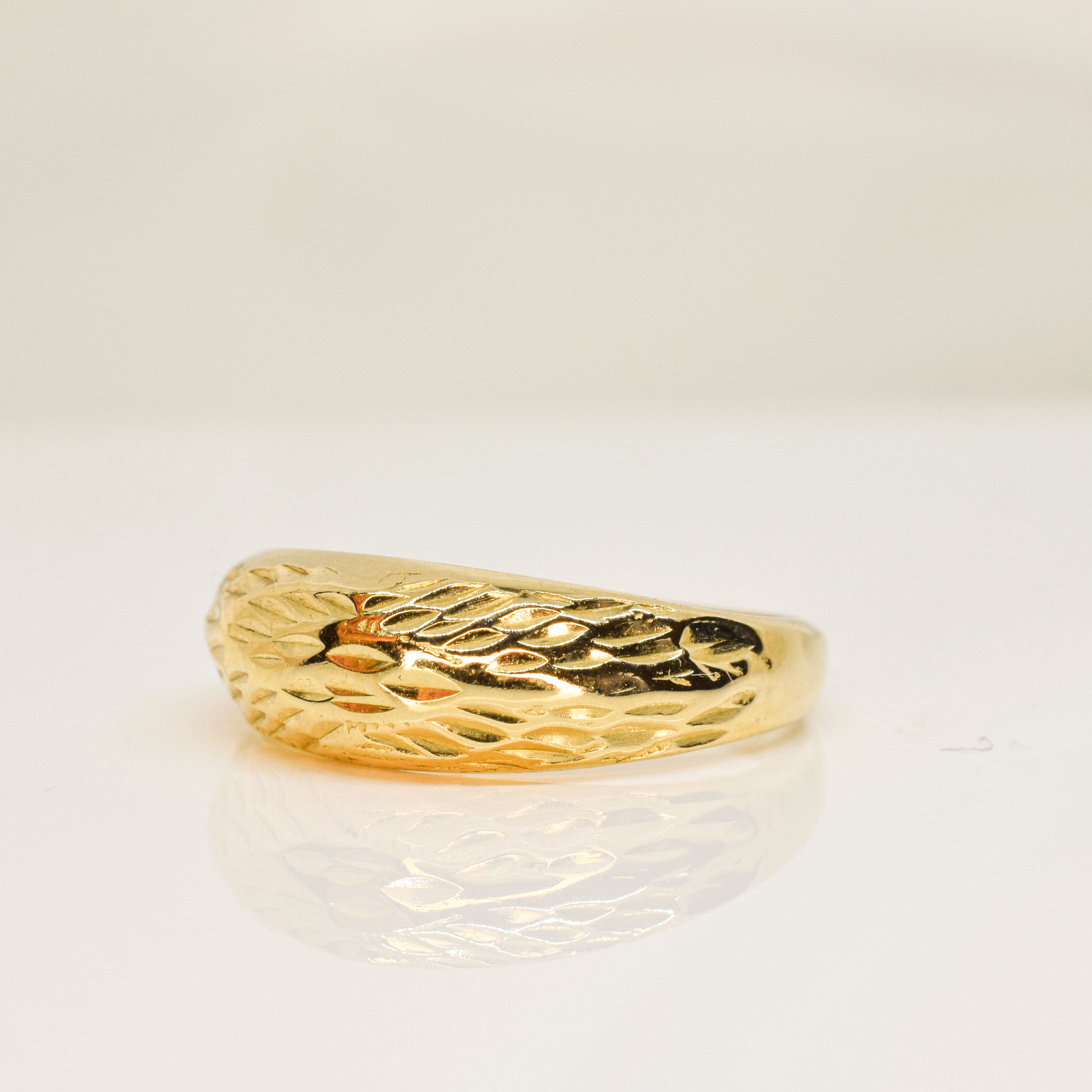 Textured Gold Dome Band