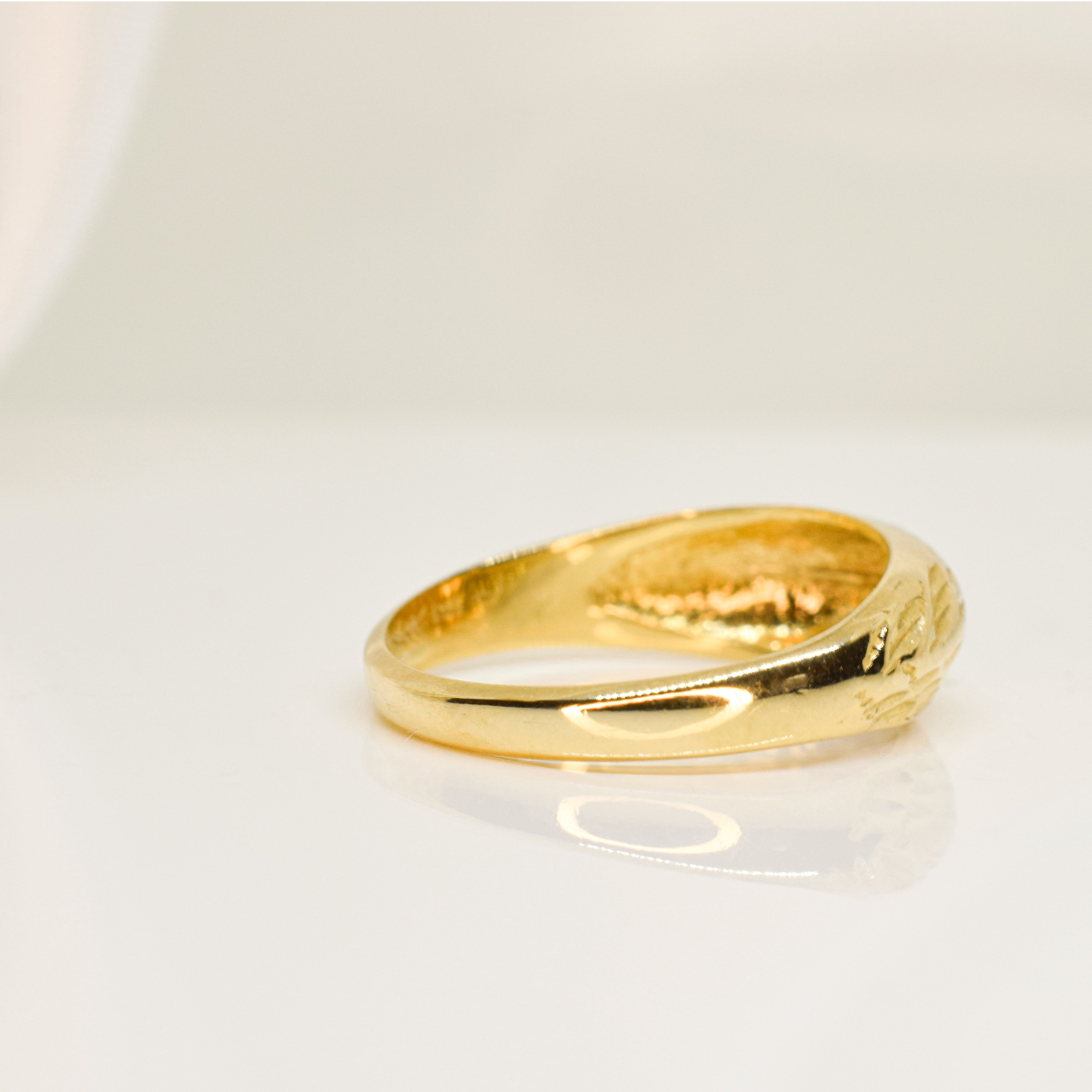 Textured Gold Dome Band