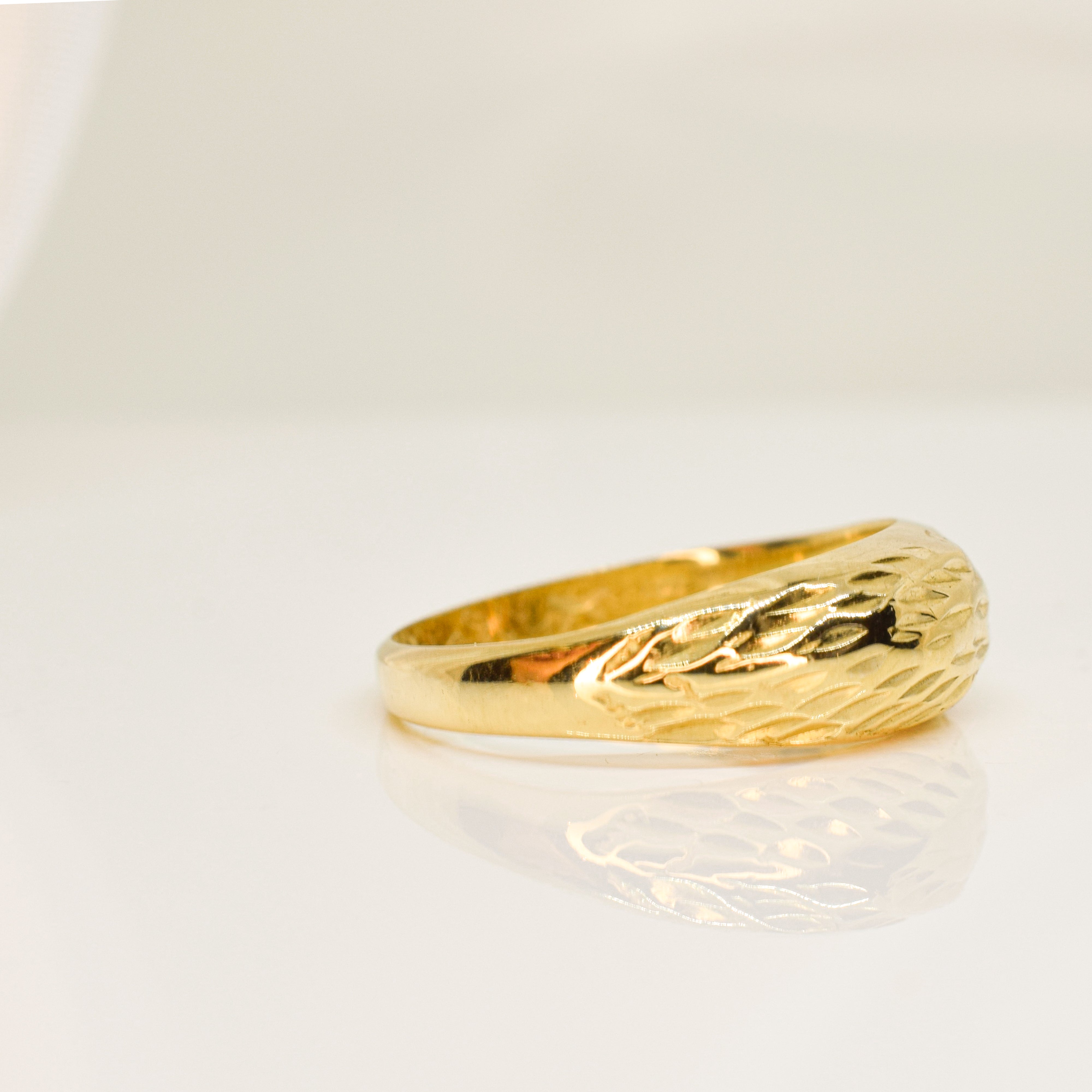 Textured Gold Dome Band