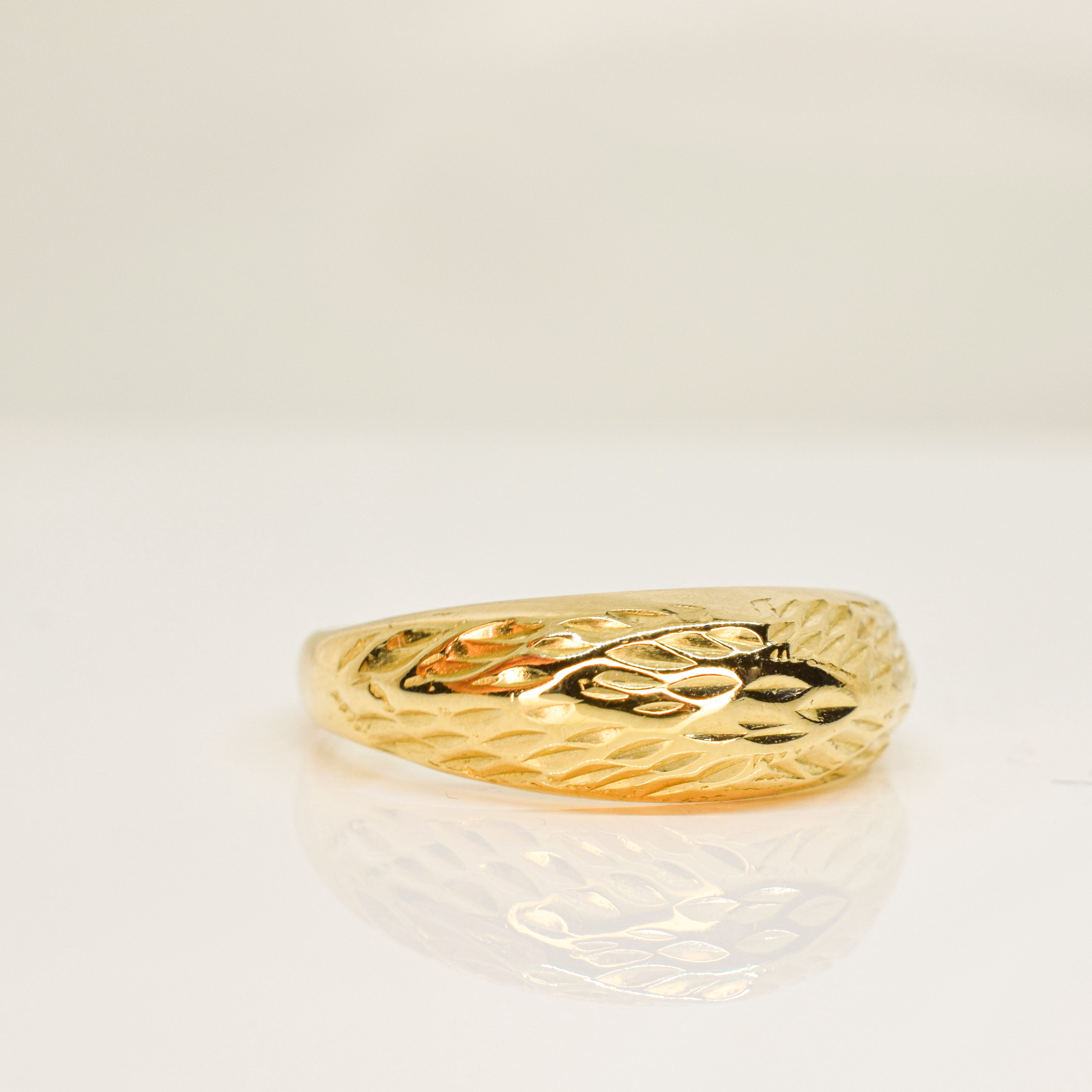 Textured Gold Dome Band