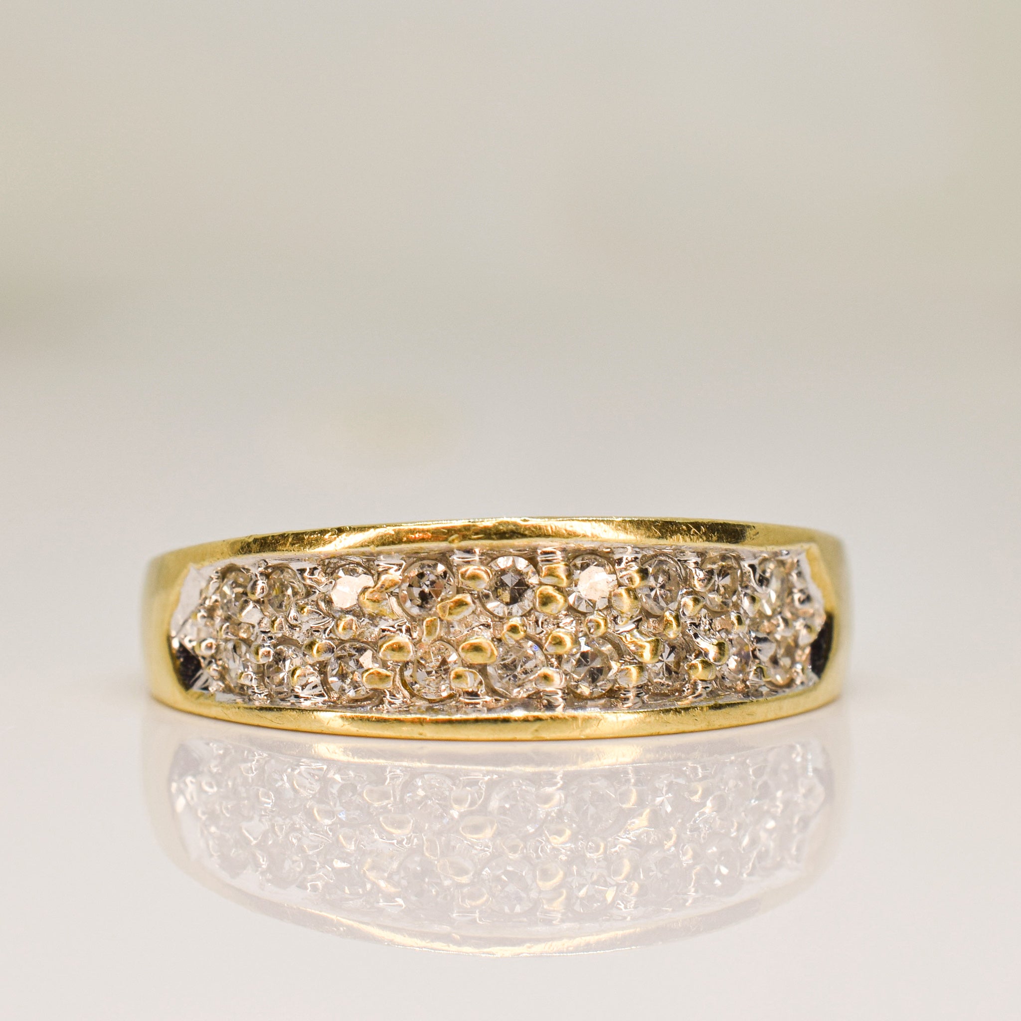 Wide Diamond Band