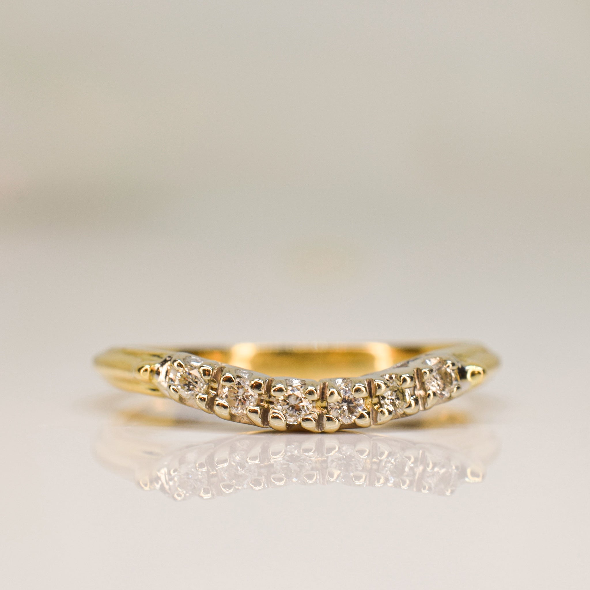 Curved Half Eternity Diamond Band