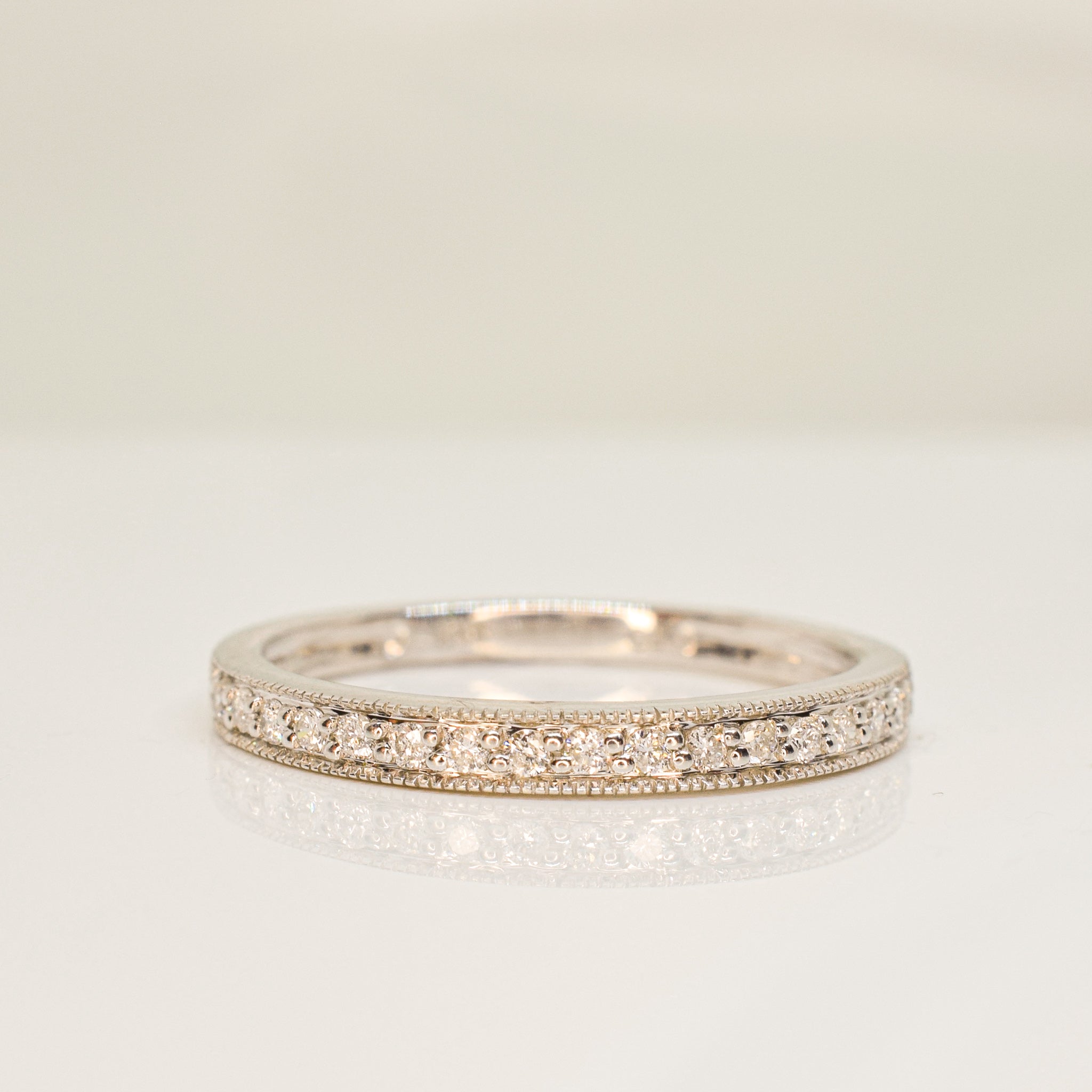 Milgrain Half Eternity Diamond Band