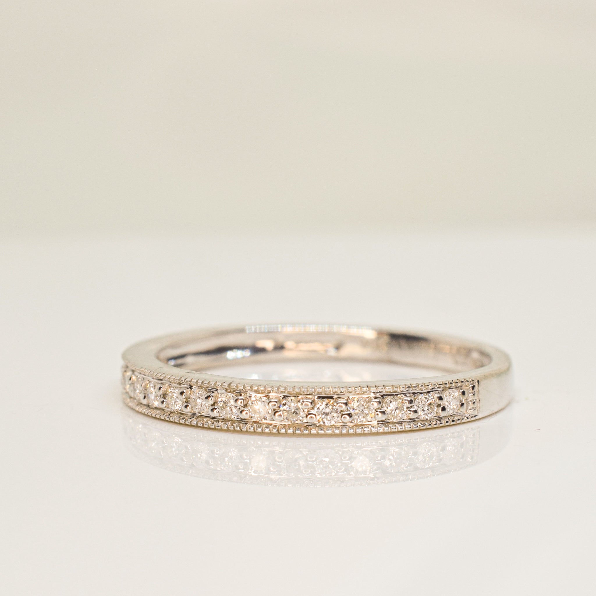 Milgrain Half Eternity Diamond Band