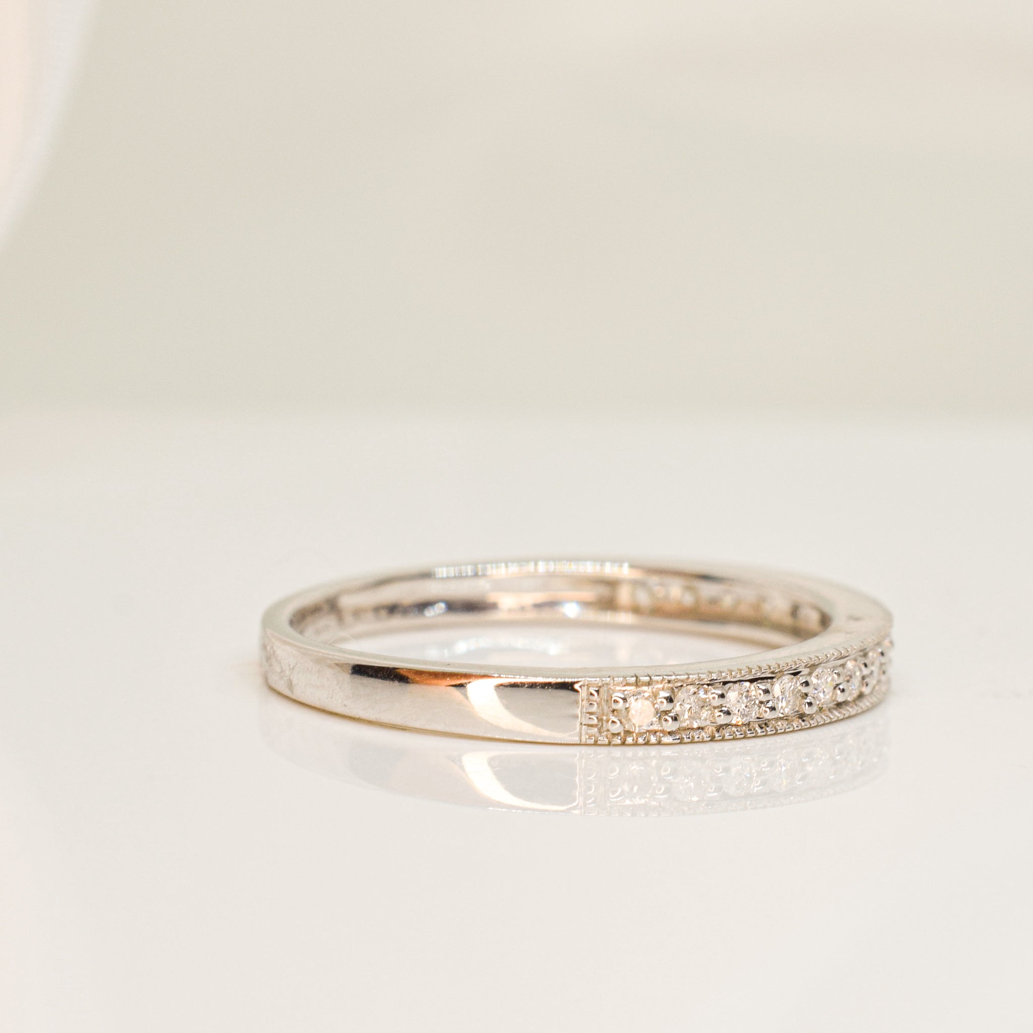 Milgrain Half Eternity Diamond Band